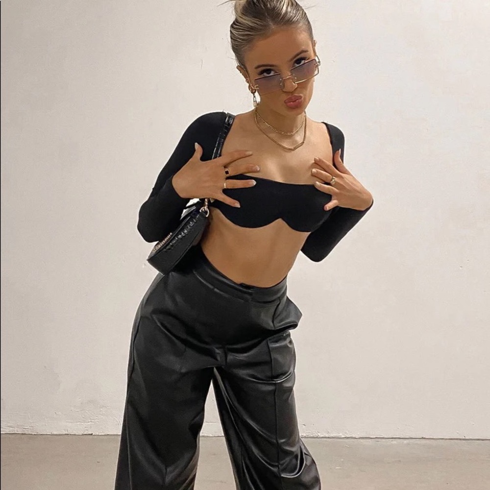 Princess Polly Becca Long Sleeve Crop Top